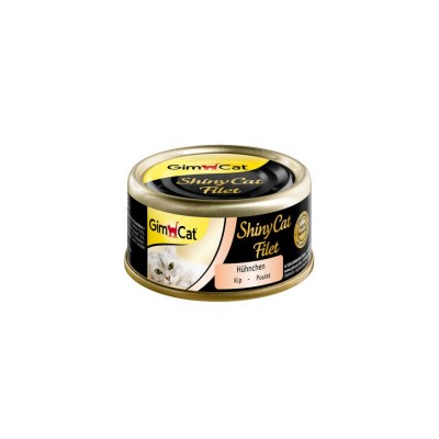 Вологий корм GimCat Shiny Cat Filet для котів, курка, 70 г