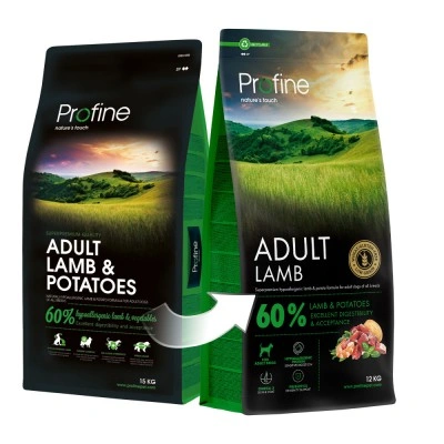 Корм сухий Profine Lamb and Potatoes для дорослих собак всіх порід, з ягнятиною та картоплею, 12 кг