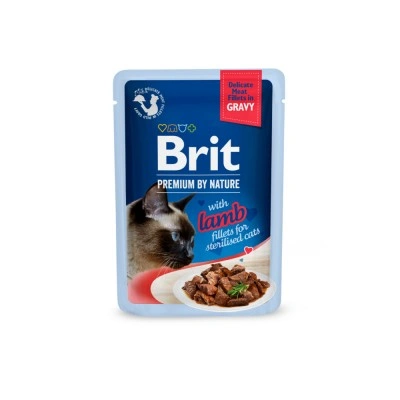 Корм вологий Brit Premium Delicate Fillets in Gravy Lamb for Sterilised для стерилізованих котів філе в соусі ягня 85 г Корм вологий Brit Premium Delicate Fillets in Gravy Lamb for Sterilised для стерилізованих котів філе в соусі ягня 85 г