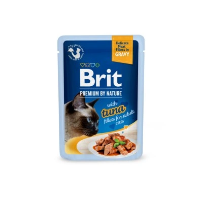 Корм вологий Brit Premium Delicate Fillets in Gravy Tuna для котів філе в соусі тунець 85 г Корм вологий Brit Premium Delicate Fillets in Gravy Tuna для котів філе в соусі тунець 85 г