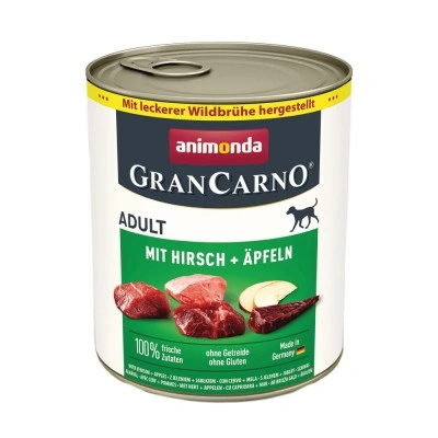 Корм вологий для собак Animonda GranCarno Adult Deer with Apple з олениною і яблуком, 800 г Корм вологий для собак Animonda GranCarno Adult Deer with Apple з олениною і яблуком, 800 г