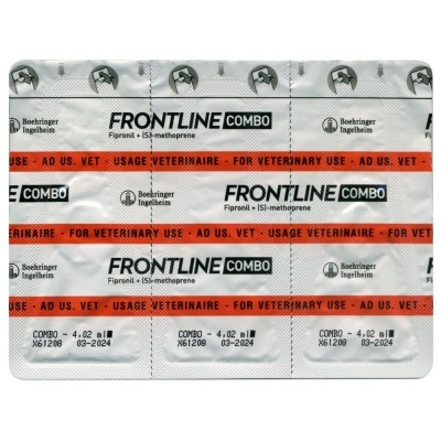 Краплі на холку Boehringer Ingelheim Frontline Combo для собак від 40 до 60 кг 3 піпетки