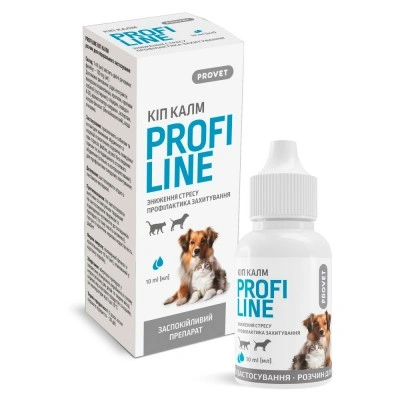 Краплі PROVET PROFILINE Кіп Калм для котів та собак 10 мл (заспокійливе) Краплі PROVET PROFILINE Кіп Калм для котів та собак 10 мл (заспокійливе)