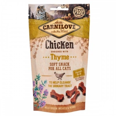 Ласощі Carnilove Cat Semi Moist Snack для котів, курка та тимьян, 50 г Ласощі Carnilove Cat Semi Moist Snack для котів, курка та тимьян, 50 г