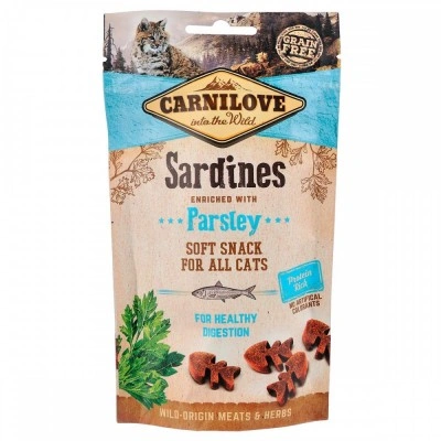 Ласощі Carnilove Cat Semi Moist Snack для котів, сардина та петрушка, 50 г Ласощі Carnilove Cat Semi Moist Snack для котів, сардина та петрушка, 50 г