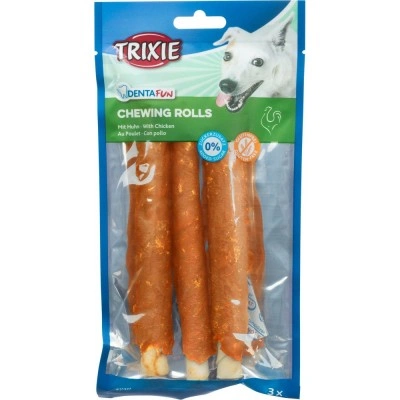 Ласощі Trixie Denta Fun для собак Палички для чищення зубів з куркою 17 см 140 г 3 шт Ласощі Trixie Denta Fun для собак Палички для чищення зубів з куркою 17 см 140 г 3 шт