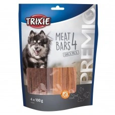 Ласощі Trixie Premio 4 Meat Bars для собак з куркою качкою бараниною та лососем 4х100 г