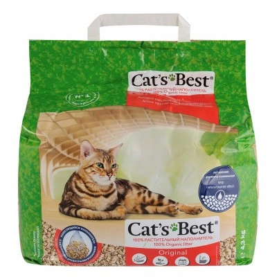 Наповнювач Cat’s Best Original для котячого туалету, деревний, 10 л/4.3 кг Наповнювач Cat’s Best Original для котячого туалету, деревний, 10 л/4.3 кг