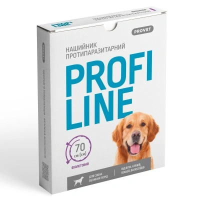 Нашийник Provet Profiline для великих порід собак 70 см, фіолетовий (інсектоакарицид) Нашийник Provet Profiline для великих порід собак 70 см, фіолетовий (інсектоакарицид)