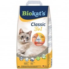 Наповнювач Biokats Classic 3in1 для котячого туалету, бентонітовий, 18 л
