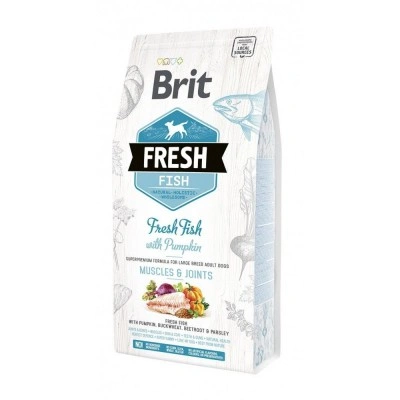 Сухий корм Brit Fresh для дорослих собак великих порід, для м'язів та суглобів, з рибою та гарбузом, 2,5 кг Сухий корм Brit Fresh для дорослих собак великих порід, для м'язів та суглобів, з рибою та гарбузом, 2,5 кг
