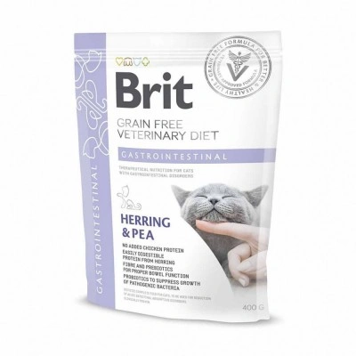 Сухий корм Brit GF VetDiet Cat Gastrointestinal для котів, при порушеннях травлення, з оселедцем, лососем, яйцем та горохом, 400 г Сухий корм Brit GF VetDiet Cat Gastrointestinal для котів, при порушеннях травлення, з оселедцем, лососем, яйцем та горохом, 400 г