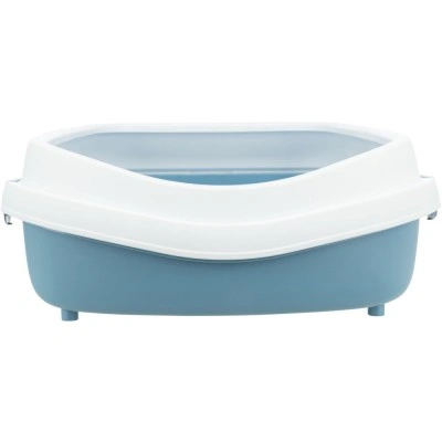 Туалет для котів Trixie Primo XXL з бортиками синьо-білий, 56 х 25 х 71 см