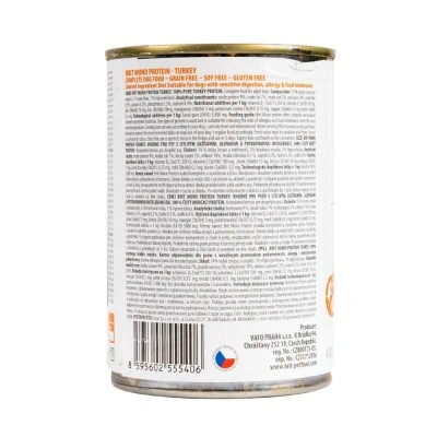 Вологий корм Brit Mono Protein Turkey для собак, з індичкою, 400 г