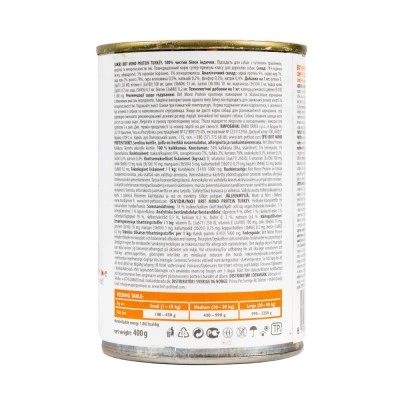 Вологий корм Brit Mono Protein Turkey для собак, з індичкою, 400 г