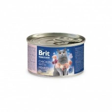 Вологий корм Brit Premium by Nature для котів, з куркою та серцем, 200 г